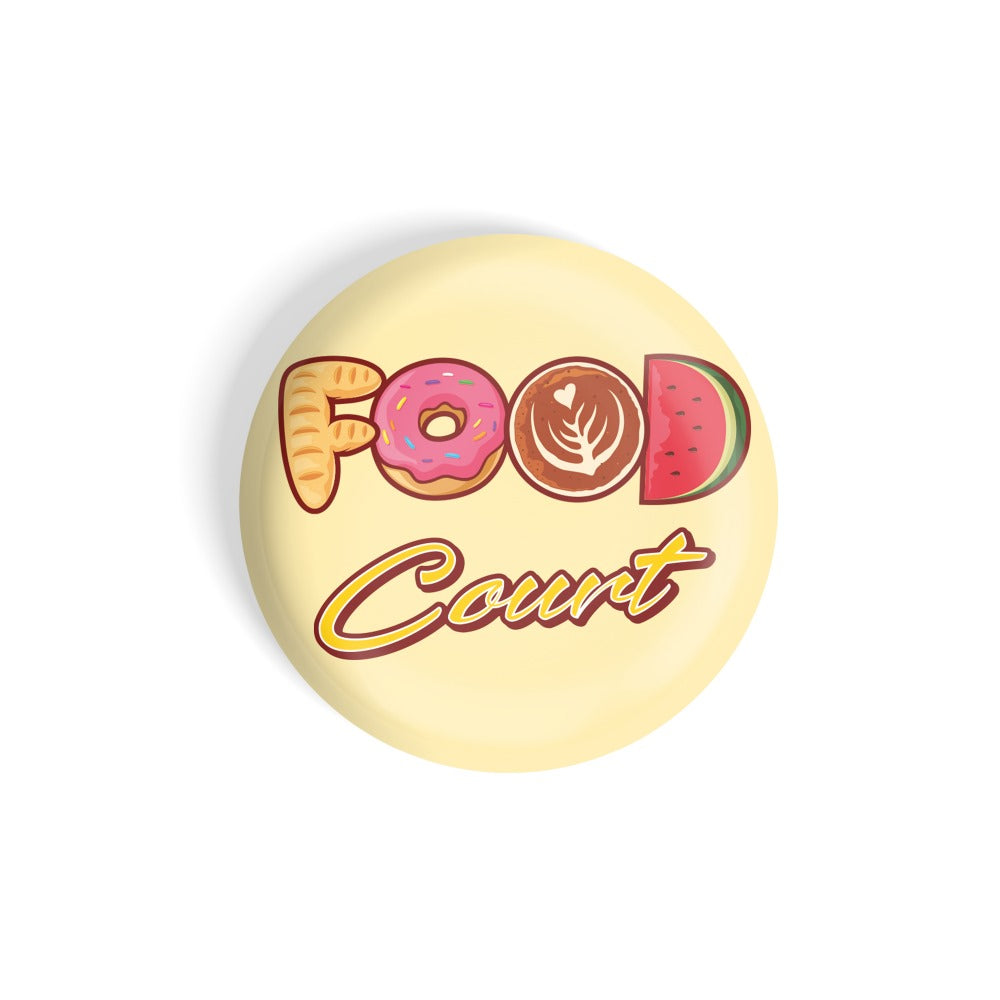 dhcrafts Round Fridge Magnet Yellow Food Lovers Food Count D1 Glossy Finish Design Pack of 1 (75 mm)